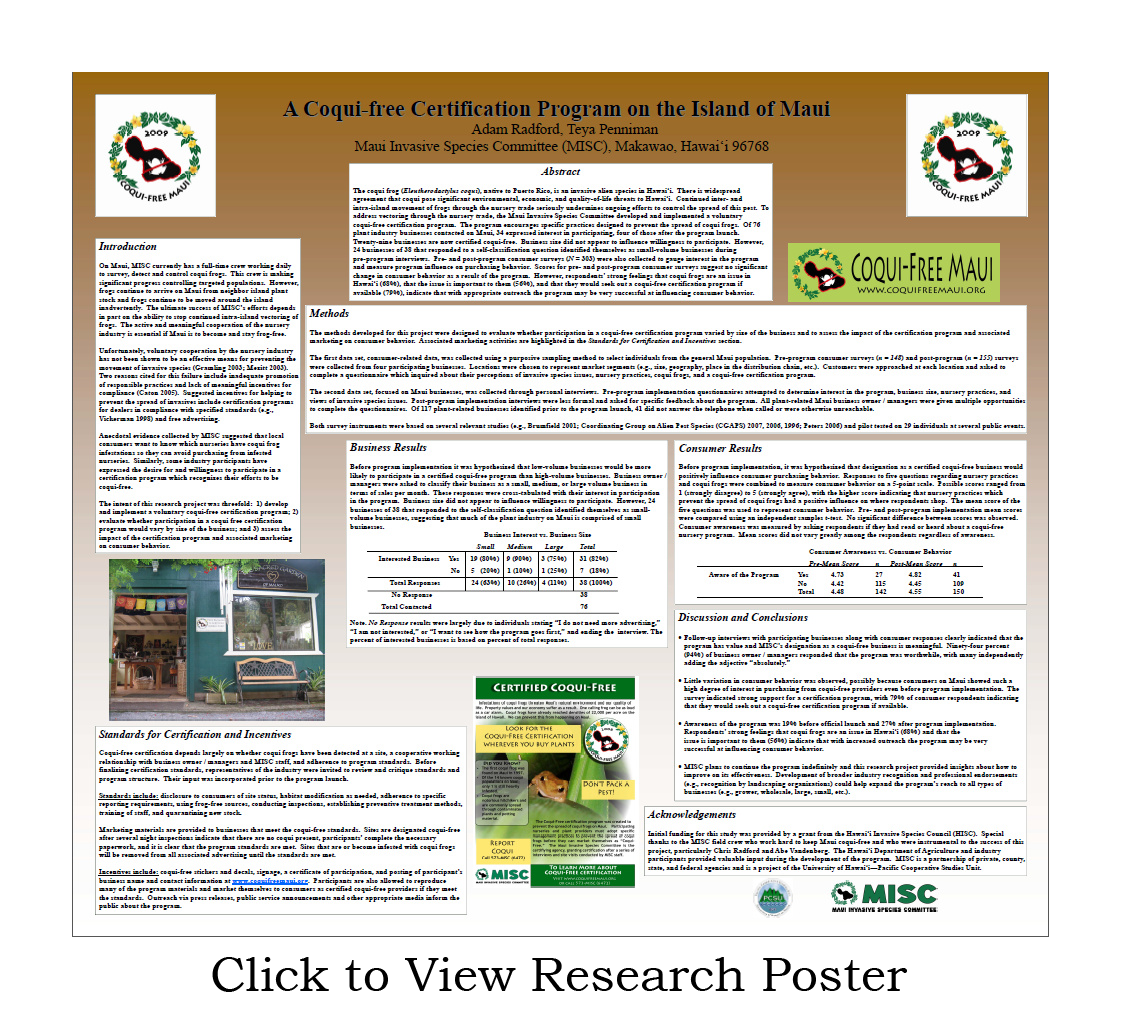 Coqui Free Research Results Poster